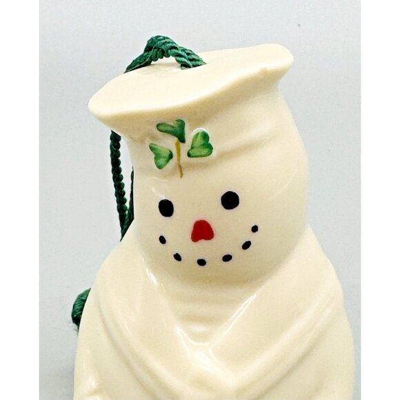 Belleek Sailor Snowman Christmas Ornament 1999 Bell Made In Ireland B2411 - Picture 2 of 9